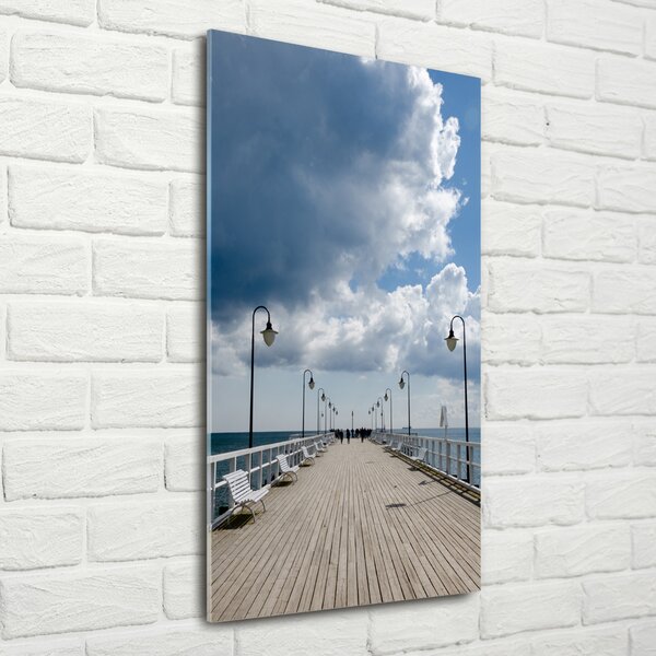 Tablou sticlă Pier în Orłowo