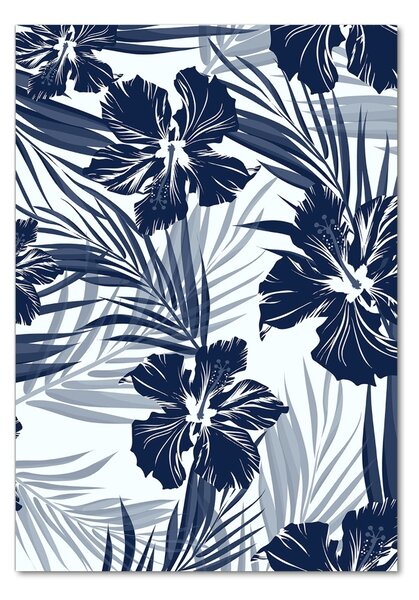 Tablou Printat Pe Sticlă flori tropicale