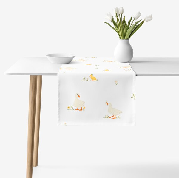 Goldea napron de masă 100% bumbac - rățuște vesele 35x140 cm