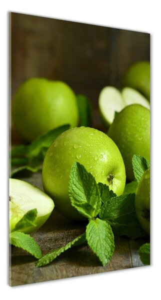 Fotografie imprimată pe sticlă mere verzi