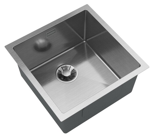 Gamma Gamma, chiuvetă din oțel cu 1 compartiment 438x438x215 mm, oțel periat, GMA-S4444-CH