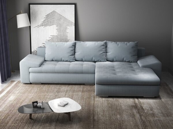 Colțar extensibil dumonde cu ladă de depozitare Leonardo Zoom Grey 260x185 cm II