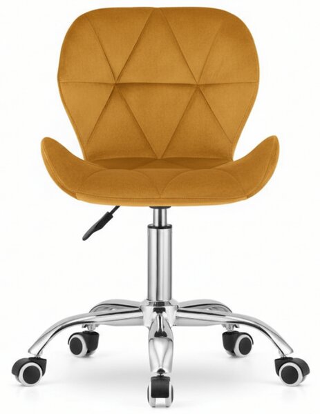 OFERTA Scaun de birou mustar AVOLA VELVET II. calitate
