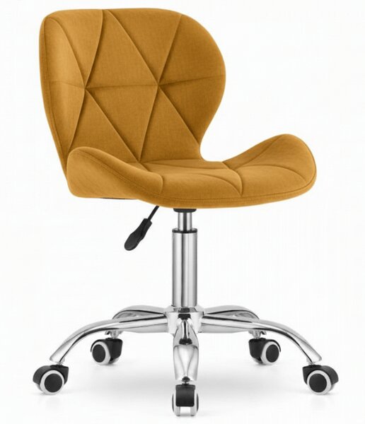 OFERTA Scaun de birou mustar AVOLA VELVET II. calitate