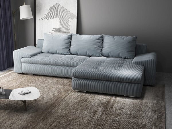 Colțar extensibil dumonde cu ladă de depozitare Leonardo Zoom Grey 260x185 cm II