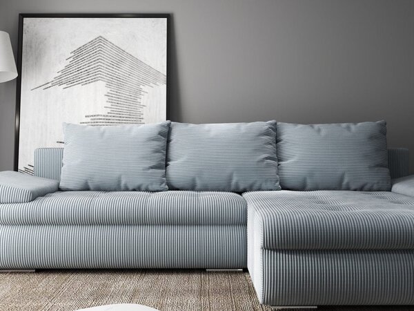 Colțar extensibil dumonde cu ladă de depozitare Leonardo Zoom Grey 260x185 cm II