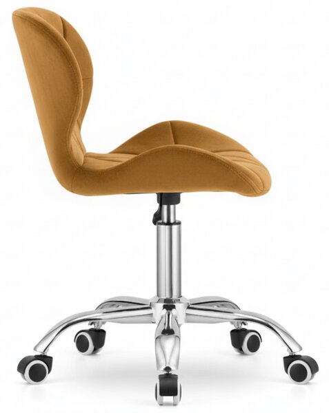 OFERTA Scaun de birou mustar AVOLA VELVET II. calitate