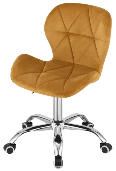 OFERTA Scaun de birou mustar AVOLA VELVET II. calitate