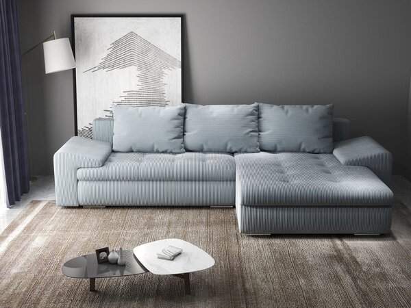Colțar extensibil dumonde cu ladă de depozitare Leonardo Zoom Grey 260x185 cm II