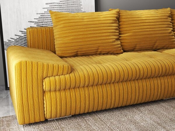 Colțar extensibil dumonde cu ladă de depozitare Leonardo Ambience Mustar 260x185 cm II