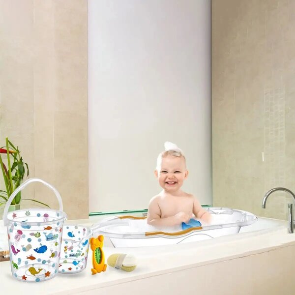 Set baita copii, Baby Homs, cadoul ideal pentru botez, roz, PVC