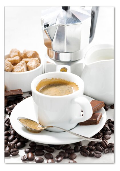 Tablou sticlă ceașcă de cafea