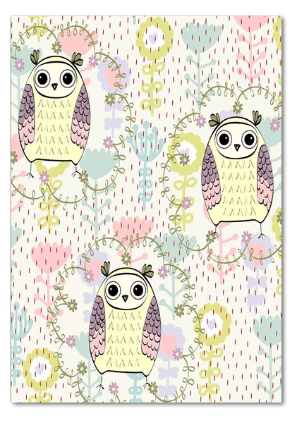 Tablou Printat Pe Sticlă Owls
