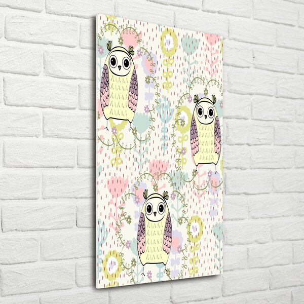 Tablou Printat Pe Sticlă Owls
