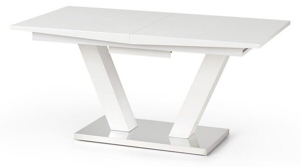 Masă Houston 297Alb lucios, 8x9x16cm, ExtensieExtensie, MDF, Metal