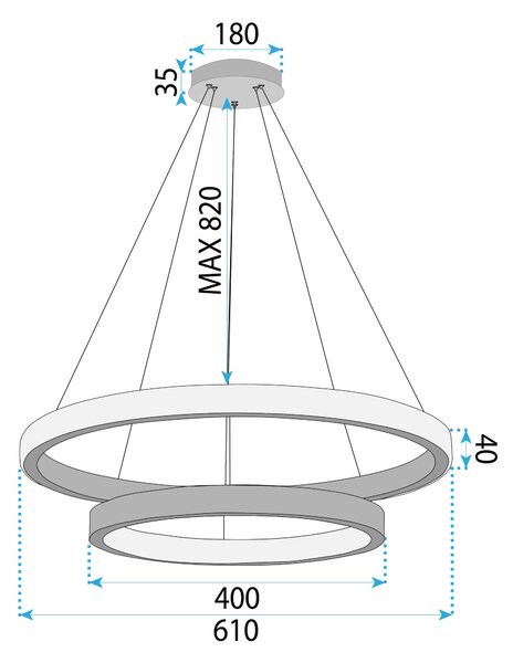 Lampa LED APP1772-CP GOLD BRUSH