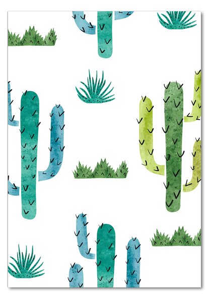 Tablou Printat Pe Sticlă cactuși