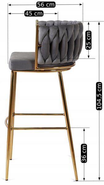 Scaun bar Frenar 2 (gri) . Promo -16%. 1118851
