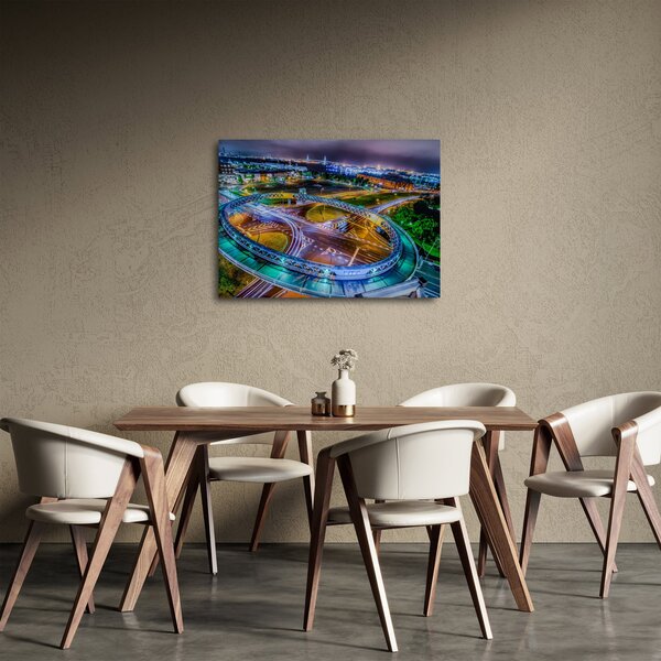 Tablou panorama orașului nocturn (70x50 cm)