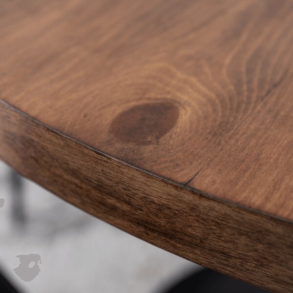 Masă sufragerie Luchan (stejar rustic + negru) (pentru 4 persoane). Promo -13%. 1119030