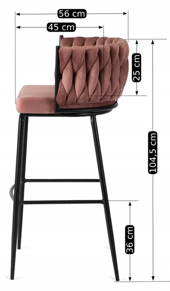 Scaun bar Frenar 1 (roz) . Promo -16%. 1118846