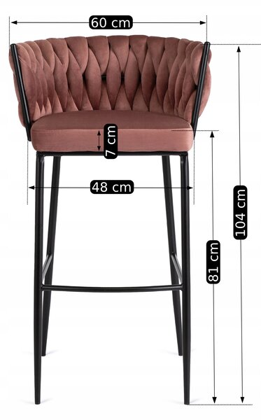 Scaun bar Frenar 1 (roz) . Promo -16%. 1118846