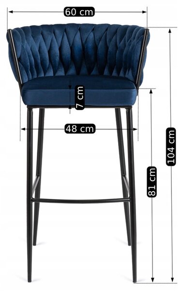 Scaun bar Frenar 1 (albastru marin) . Promo -16%. 1118845