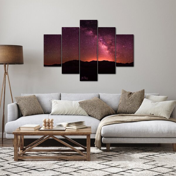Tablou calea lactee roz (150x105 cm)