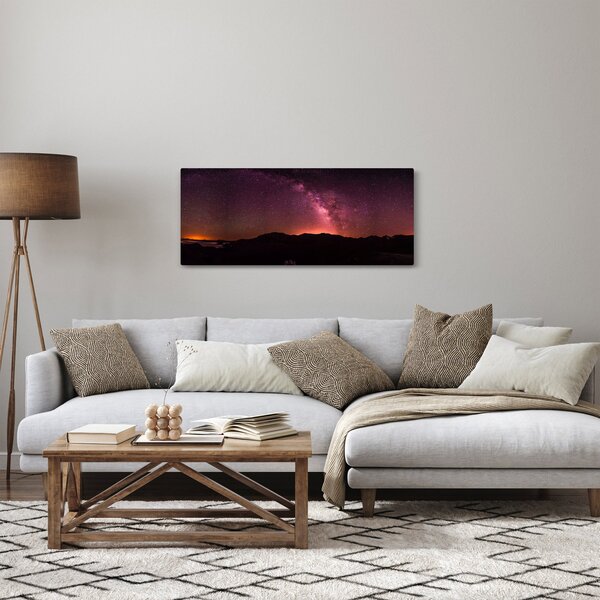 Tablou calea lactee roz (120x50 cm)
