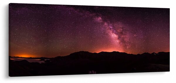 Tablou calea lactee roz (120x50 cm)