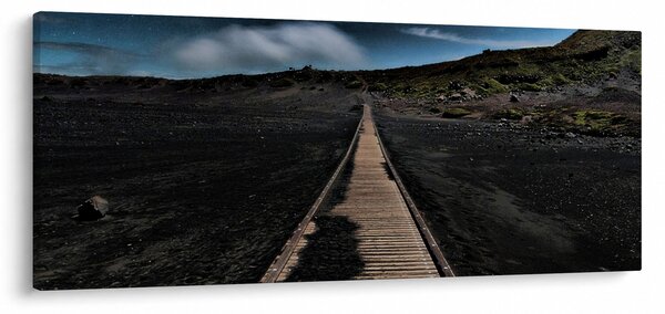 Tablou drumul de lemn în amurg (120x50 cm)