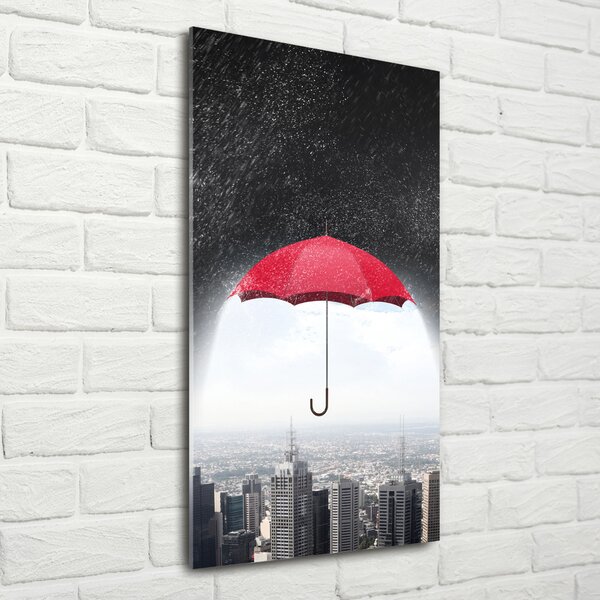 Imagine de sticlă Umbrela deasupra orașului