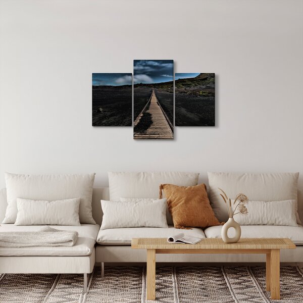Tablou drumul de lemn în amurg (90x60 cm)
