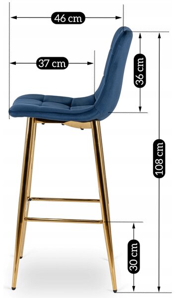 Scaun sufragerie Abisales (albastru marin) . 1118894
