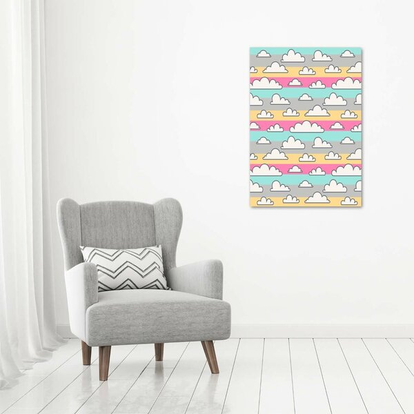 Imprimare tablou canvas fundal colorat nori