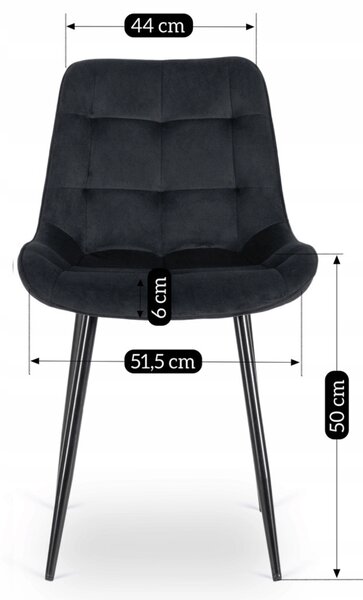 Scaun sufragerie Clavar (negru) . 1118908