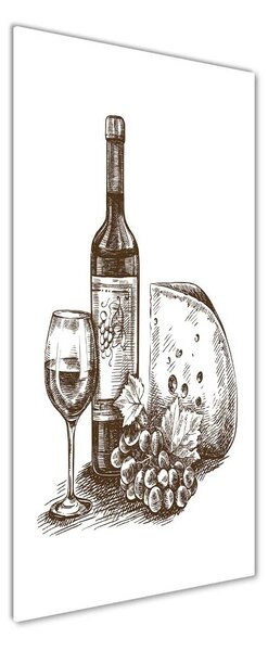 Tablou din Sticlă Vin și gustări