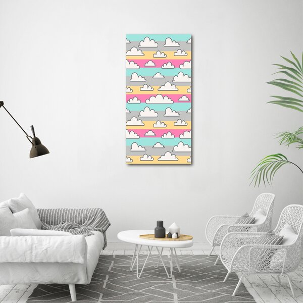 Imprimare tablou canvas fundal colorat nori