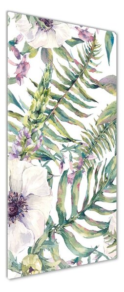 Tablou Printat Pe Sticlă frunze tropicale
