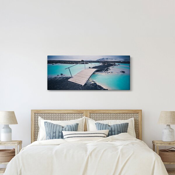 Tablou cu pod din lemn (120x50 cm)