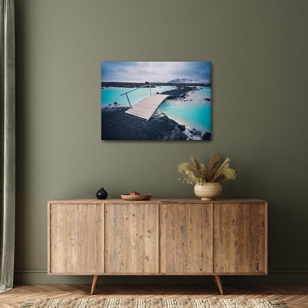 Tablou cu pod din lemn (70x50 cm)