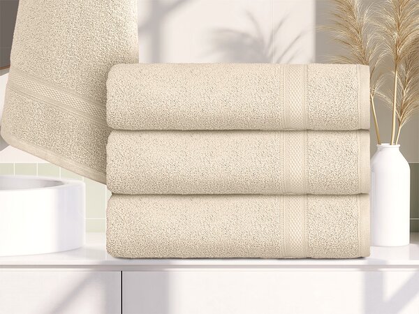 Prosop CLARYSSE ELEGANCE 70x140 cm crem, 100% bumbac