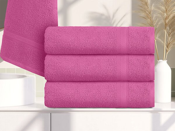 Prosop CLARYSSE ELEGANCE 70x140 cm roz, 100% bumbac