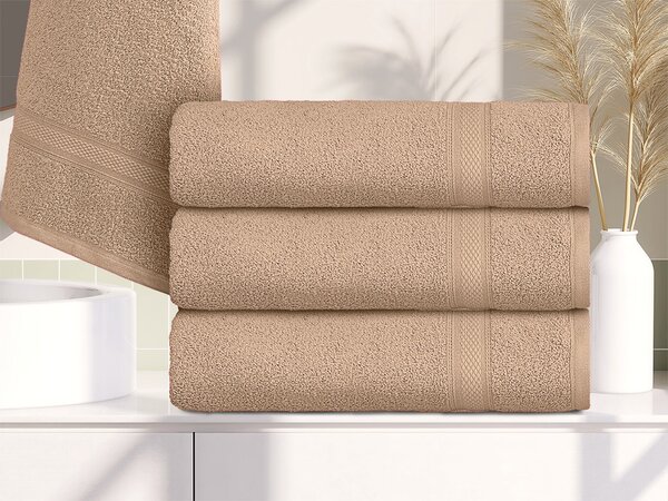 Prosop CLARYSSE ELEGANCE 70x140 cm nisipiu, 100% bumbac