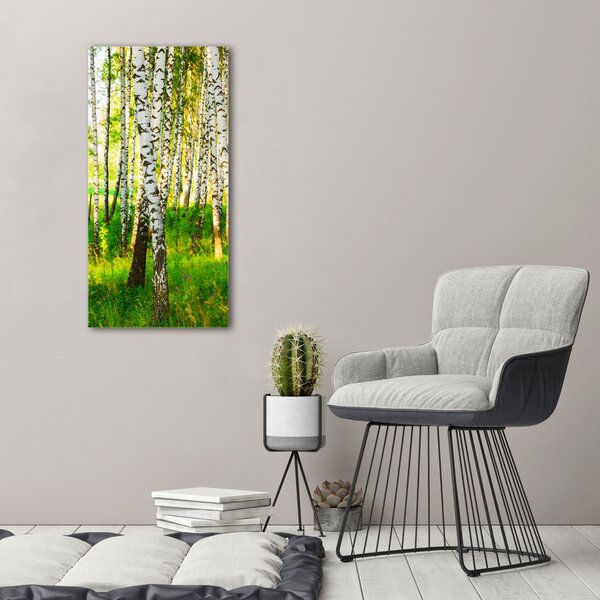 Print pe canvas pădurea de mesteacăn