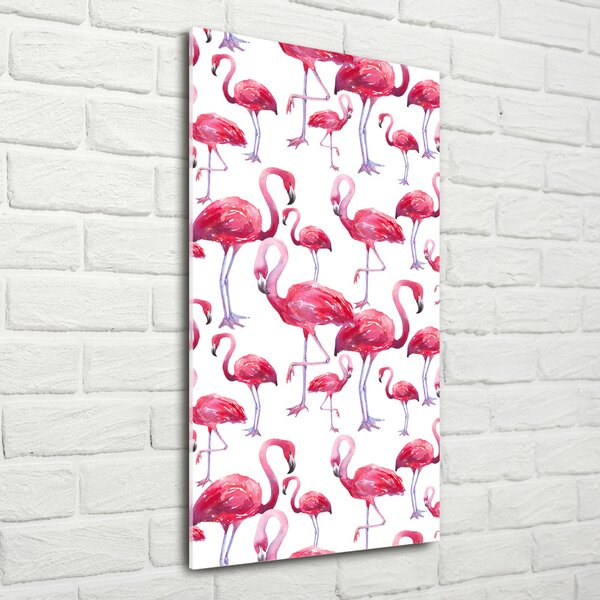 Fotografie imprimată pe sticlă Flamingos