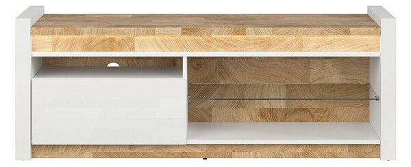 Comodă TV Cirevai 105Alb, Stejar Westminster, 15x6x5cm