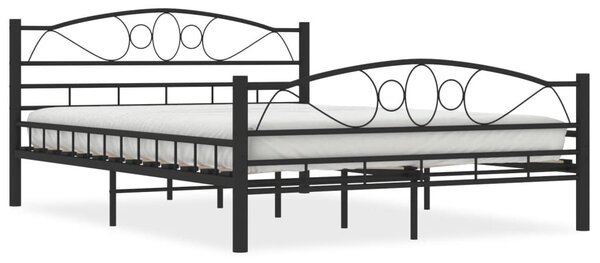 Cadru de pat, negru, 140 x 200 cm, oțel
