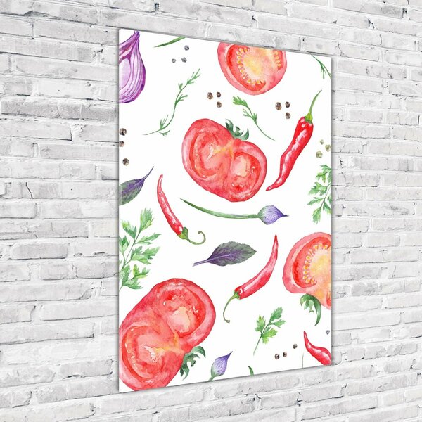Tablou Printat Pe Sticlă legume
