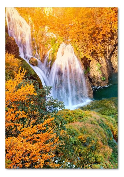 Imagine de sticlă Cascada în toamna